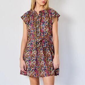 Apiece Apart Le Femme Floral Pink Multi organic cotton dress sz M